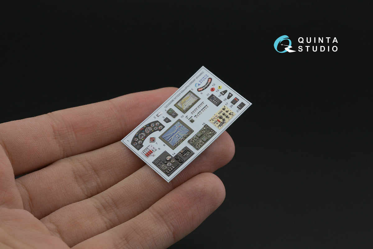 4x4 MRAP Truck 3D-Printed coloured Interior on decal paper (designed to be used with Kinetic Model kits)