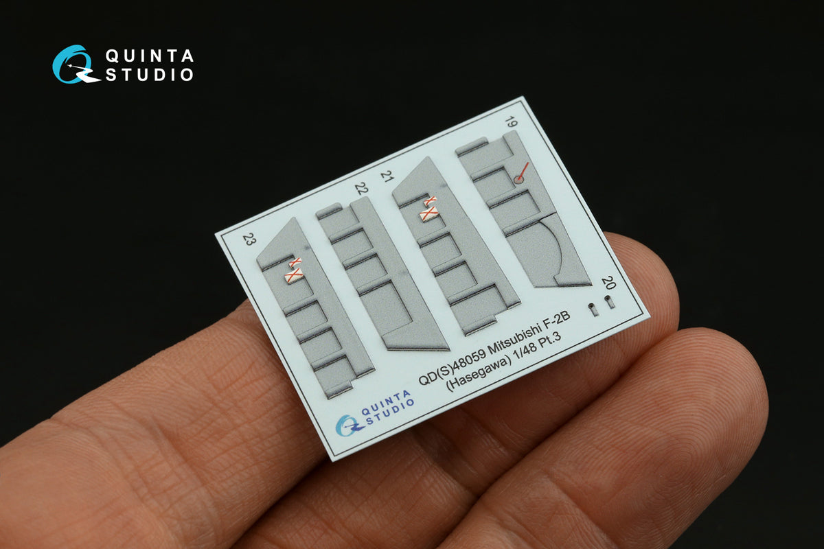 Mitsubishi F-2B 3D-Printed coloured Interior on decal paper (designed to be used with Hasegawa kits)