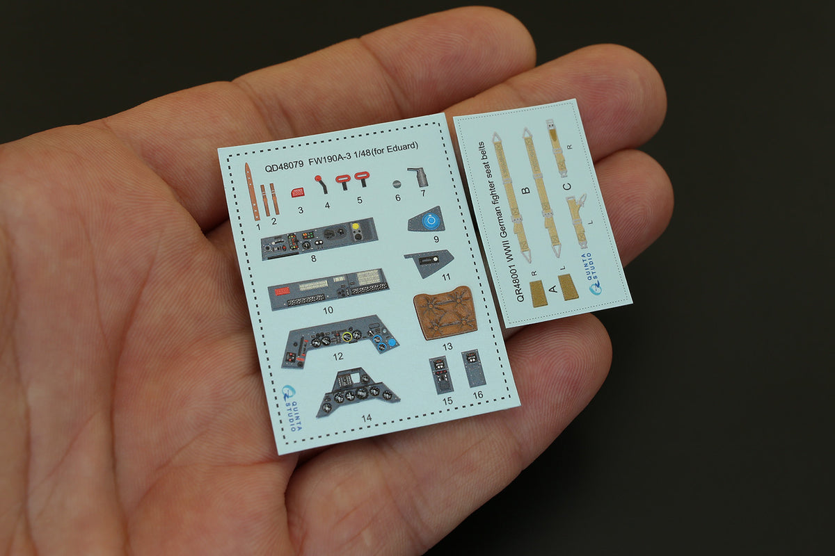 Focke-Wulf Fw-190A-3 3D-Printed coloured Interior on decal paper (designed to be used with Eduard kits)