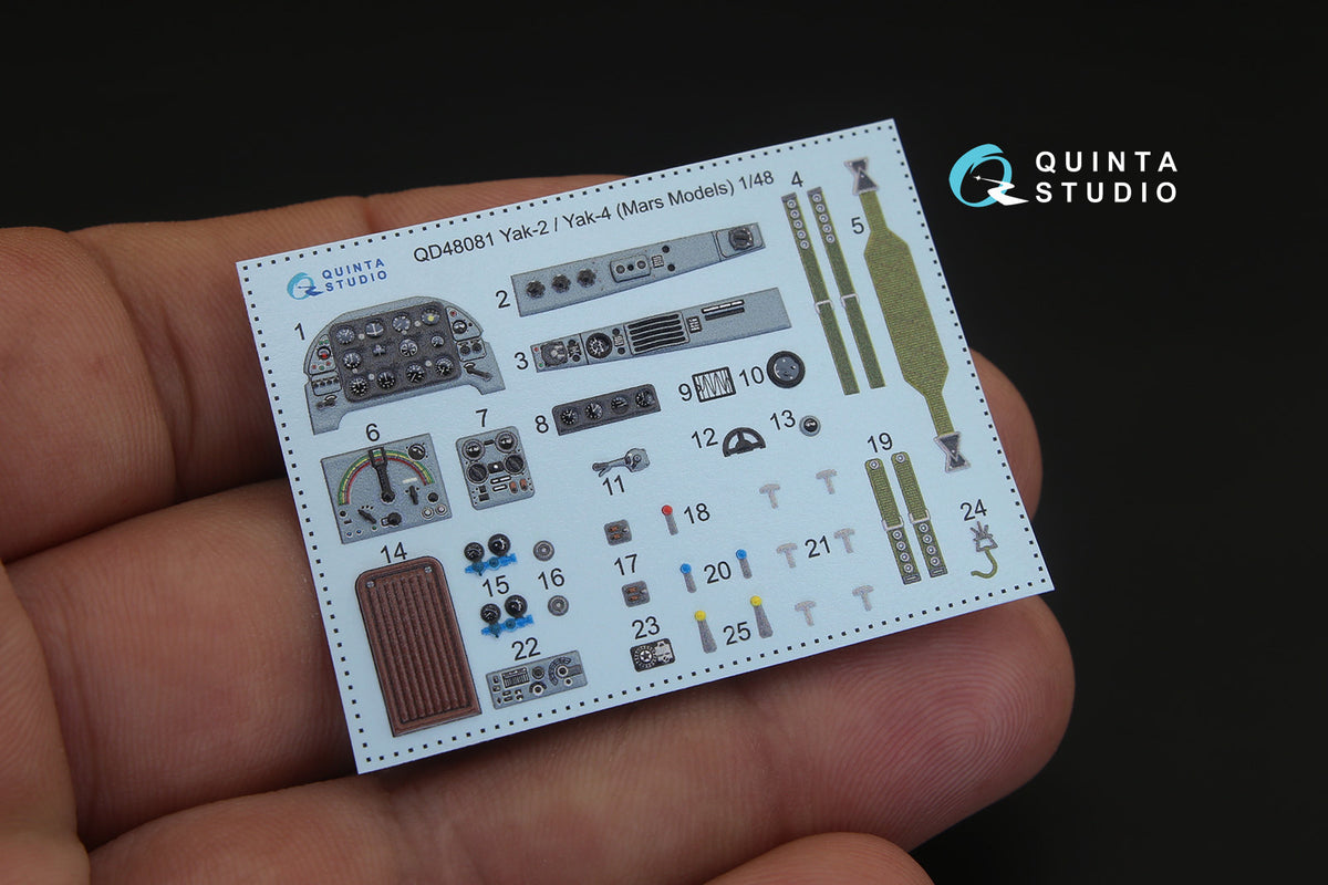 Yakovlev Yak-2/Yak-4 3D-Printed coloured Interior on decal paper (designed to be used with Mars Models kits)