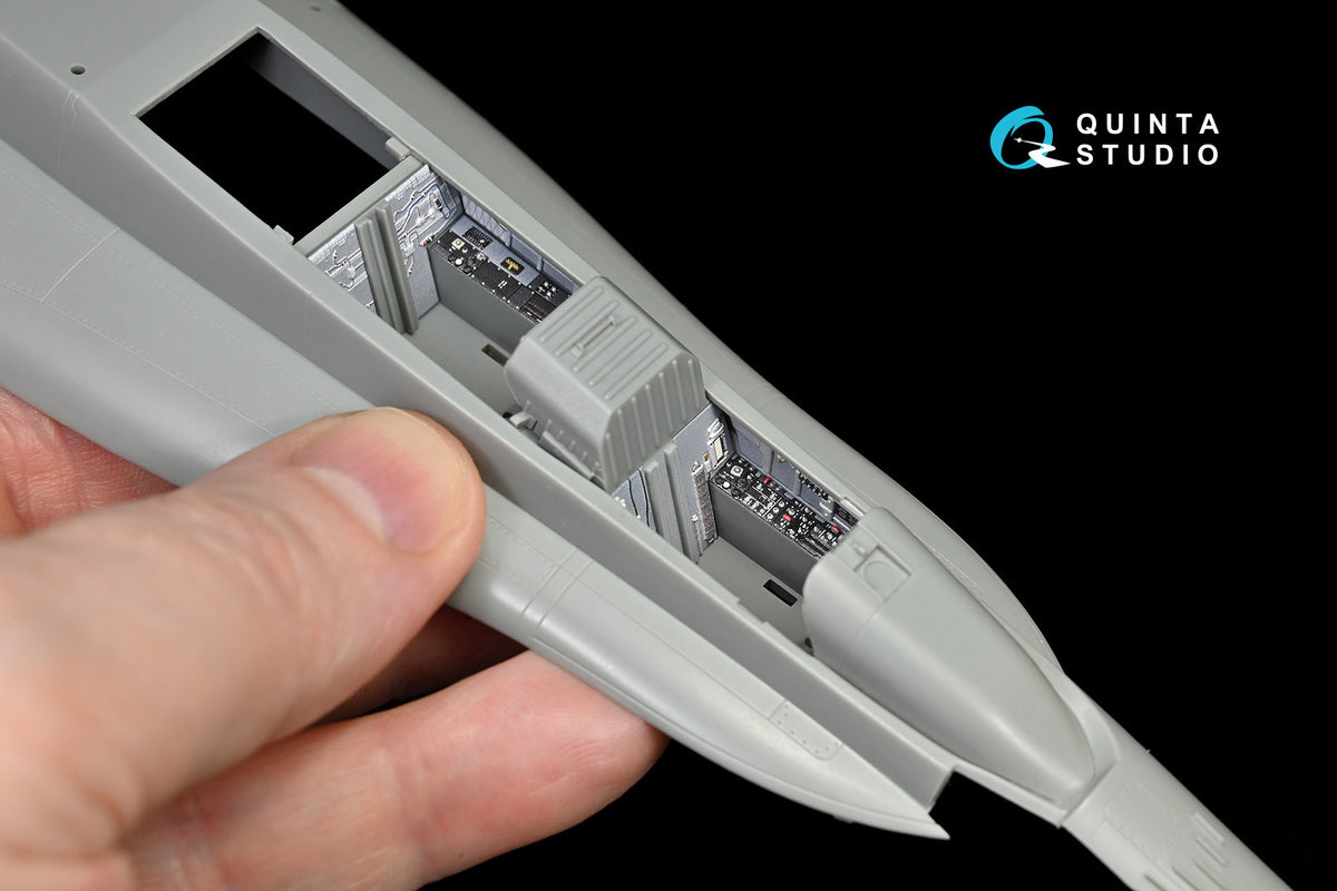 McDonnell-Douglas F/A-18B Hornet 3D-Printed coloured Interior on decal paper (designed to be used with Kinetic Model kits) [F/A-18A/B/C/D]
