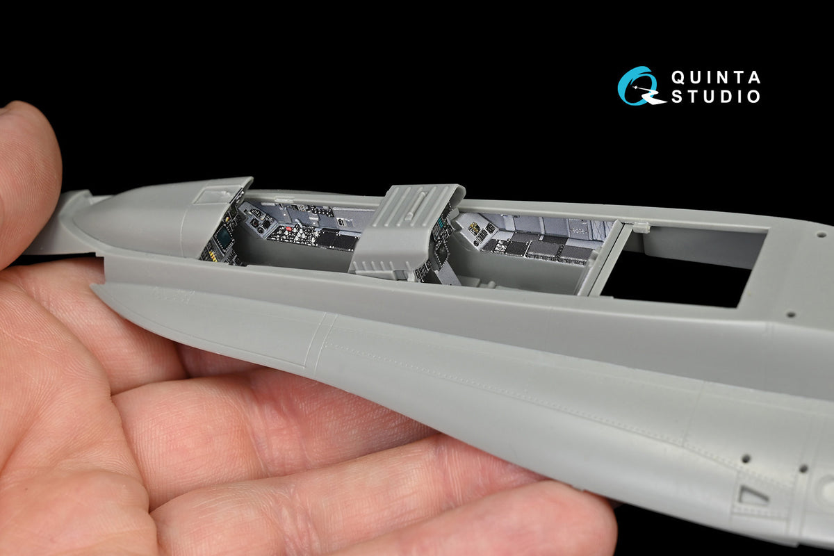 McDonnell-Douglas F/A-18B Hornet 3D-Printed coloured Interior on decal paper (designed to be used with Kinetic Model kits) [F/A-18A/B/C/D]