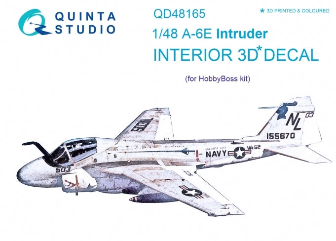 Grumman A-6E Intruder (3D-Printed) & coloured Interior on decal paper(designed to be used with Hobby Boss kits)