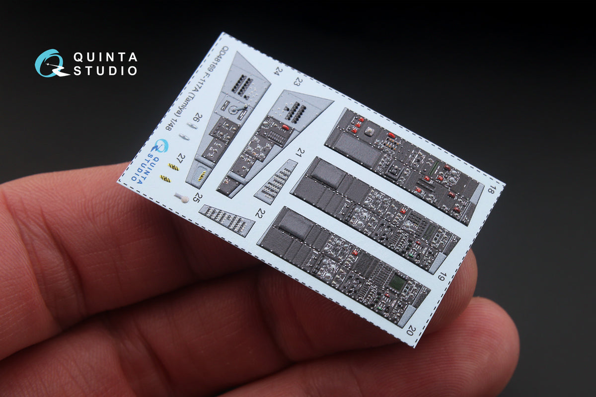 Lockheed F-117A Nighthawk 3D-Printed coloured Interior on decal paper (designed to be used with Tamiya kits)