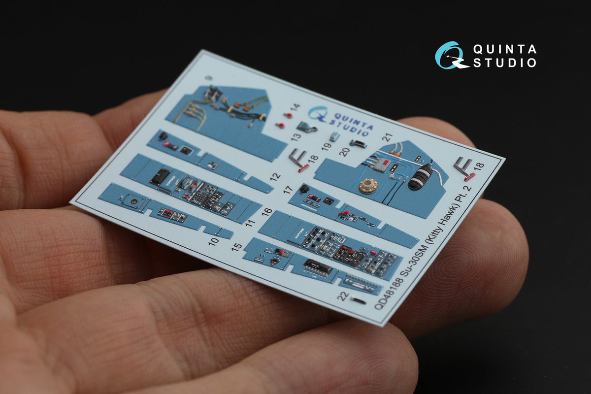 Sukhoi Su-30SM 3D-Printed coloured Interior on decal paper (designed to be used with Kitty Hawk Models Models and Zimi Model kits)