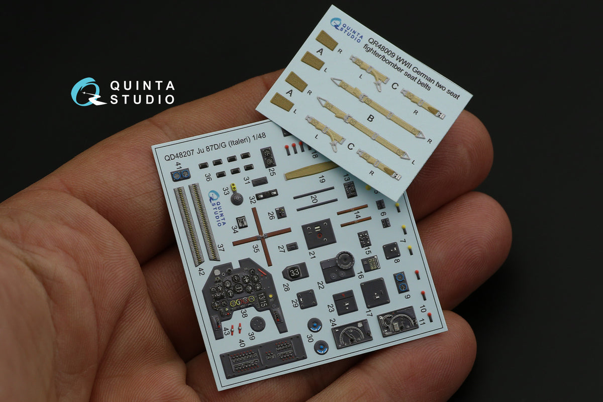 Junkers Ju-87D/G 'Stuka' 3D-Printed coloured Interior on decal paper (designed to be used with Italeri kits)