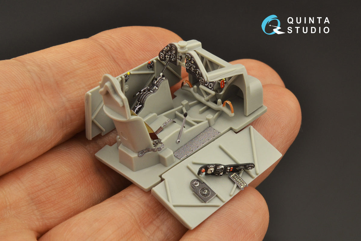 Fiat CR.42 Falco 3D-Printed coloured Interior on decal paper (designed to be used with Italeri kits)