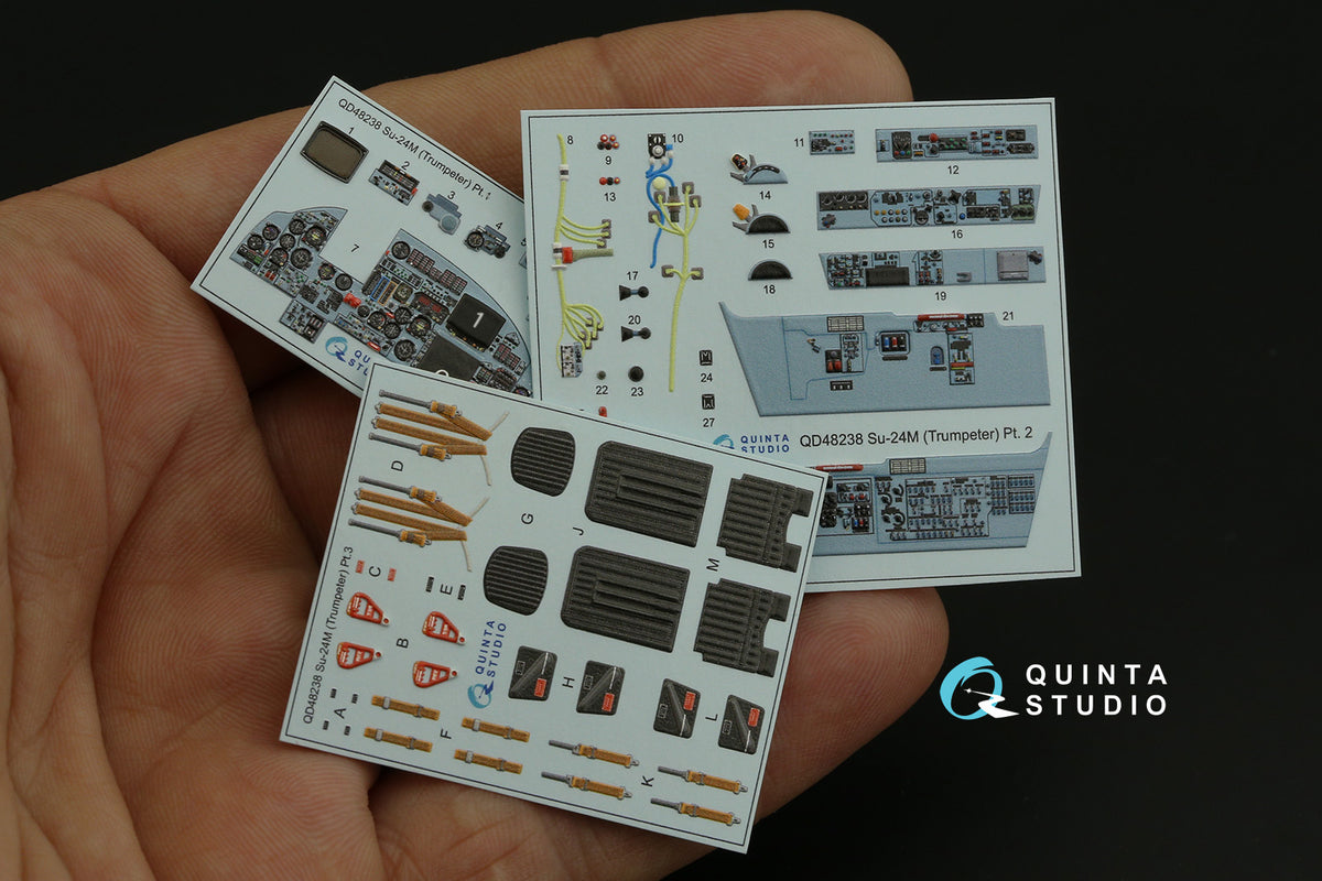 Sukhoi Su-24M 3D-Printed coloured Interior on decal paper (designed to be used with Trumpeter kits)
