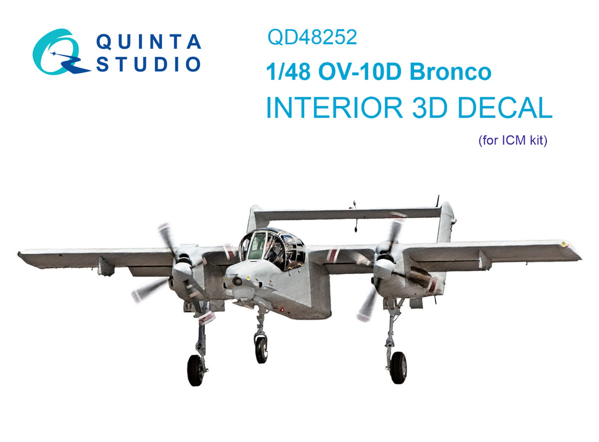 North-American/Rockwell OV-10D+ Bronco 3D-Printed coloured Interior on decal paper (designed to be used with ICM UA UK kits)