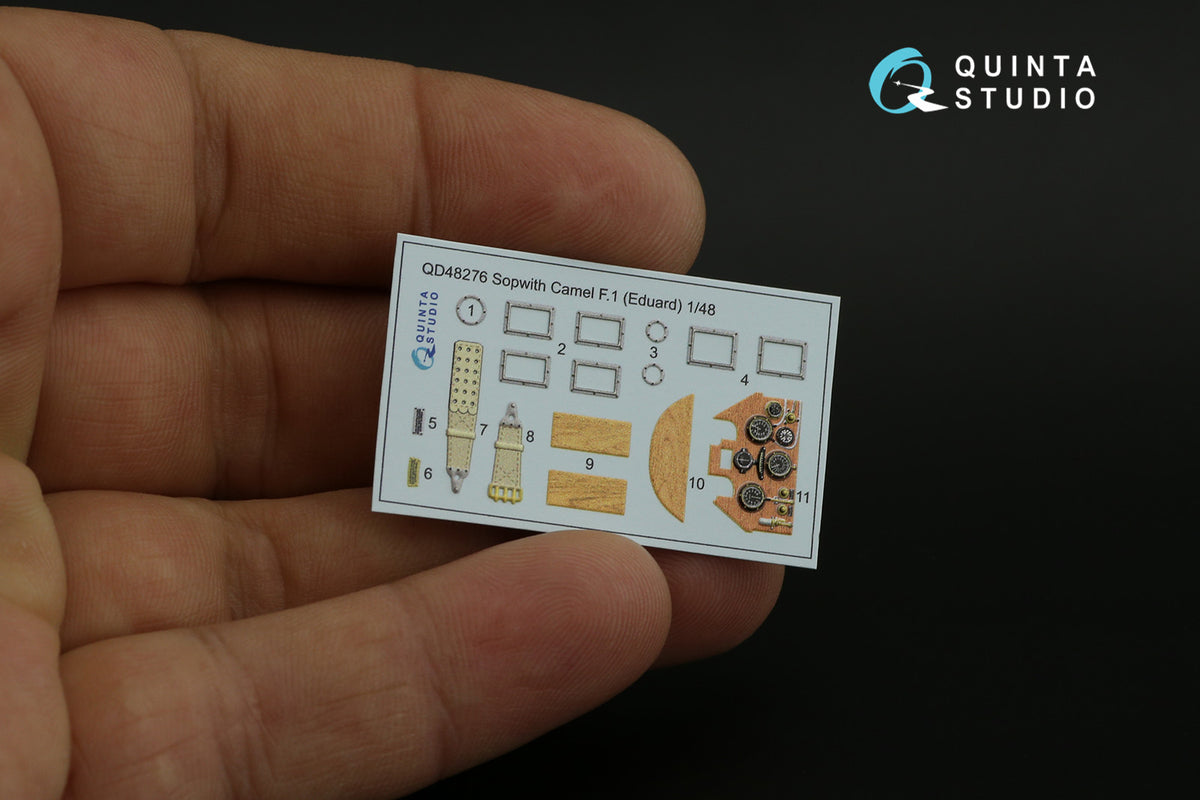 Sopwith Camel F.1 3D-Printed coloured Interior on decal paper (designed to be used with Eduard kits)