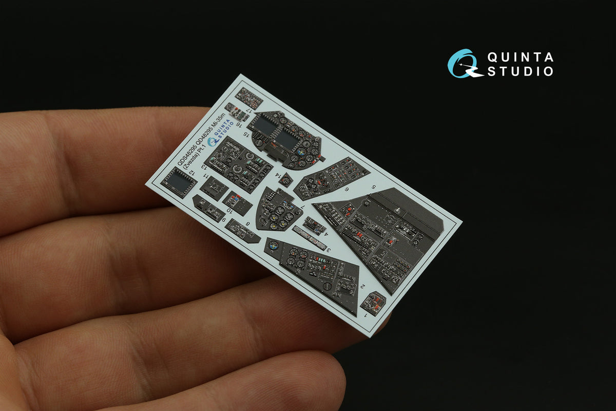 Mil Mi-35M 3D-Printed coloured Interior on decal paper (designed to be used with Zvezda kits)