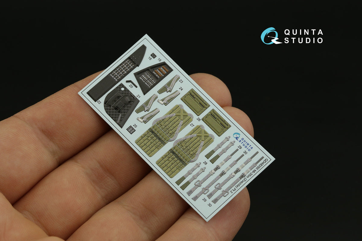 Mil Mi-35M 3D-Printed coloured Interior on decal paper (designed to be used with Zvezda kits)