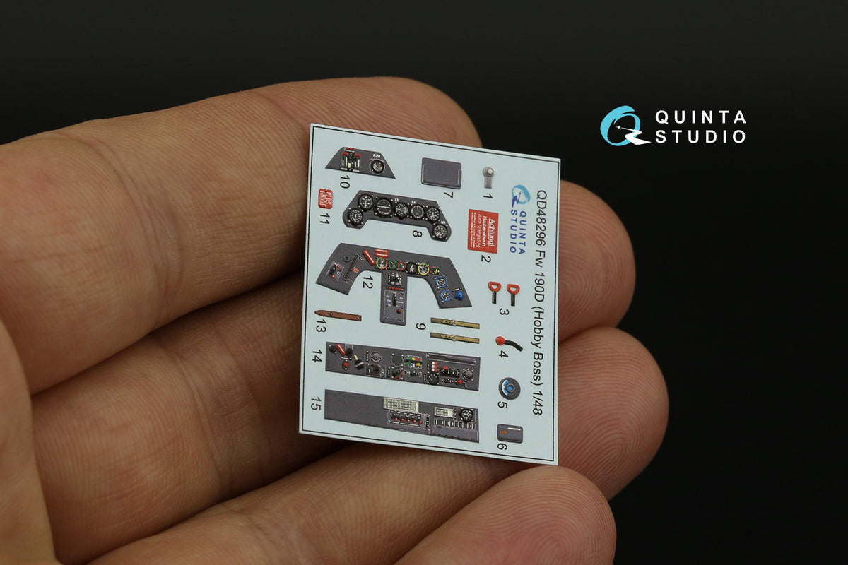 Focke-Wulf Fw-190D-9 3D-Printed coloured Interior on decal paper (designed to be used with Hobby Boss kits)