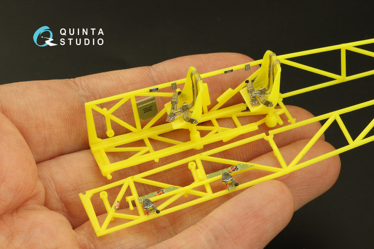 Stearman Pt-17 Kaydet 3D-Printed coloured Interior on decal paper (designed to be used with Revell kits)