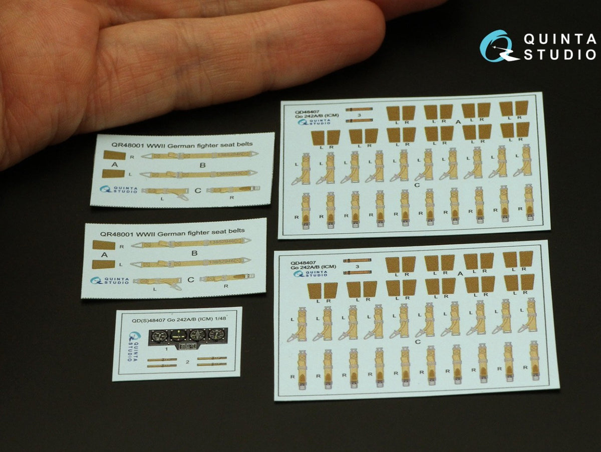 Gotha Go-242A/Go-242B 3D-Printed coloured Interior on decal paper (designed to be used with ICM UA UK kits)