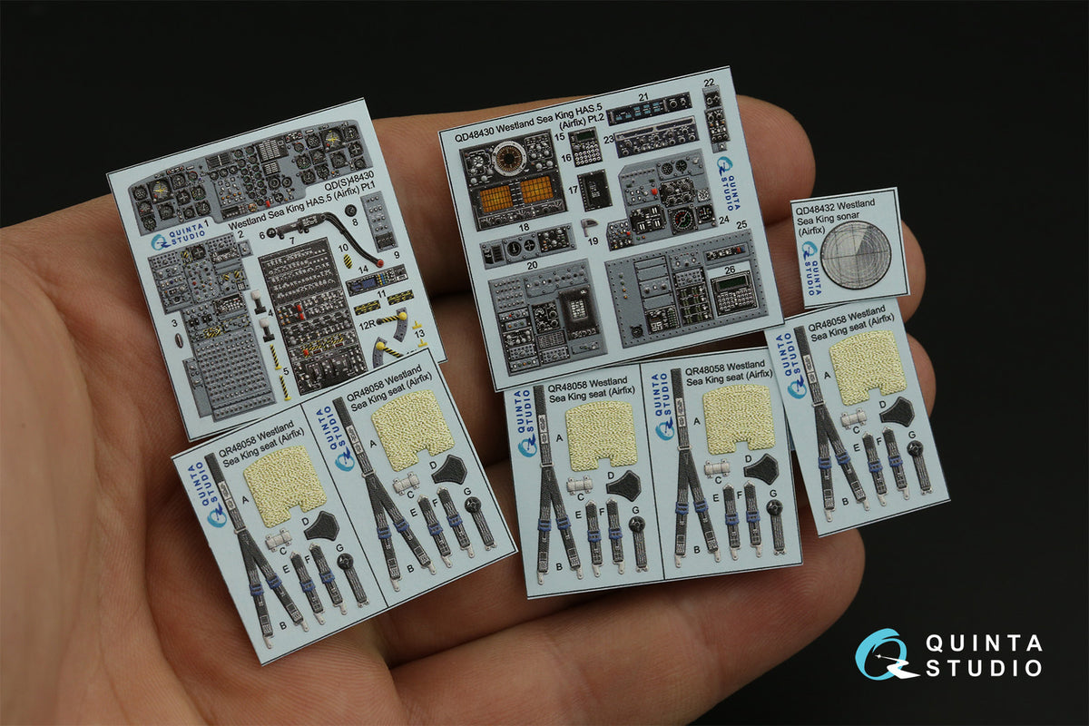 Westland Sea King HAS.5 3D-Printed coloured Interior on decal paper (designed to be used with Airfix kits)