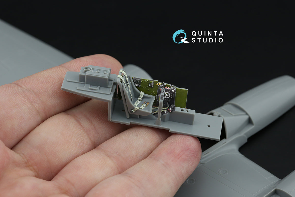 Lockheed P-38L Lightning 3D-Printed & coloured Interior on decal paper (designed to be used with Hasegawa kits)