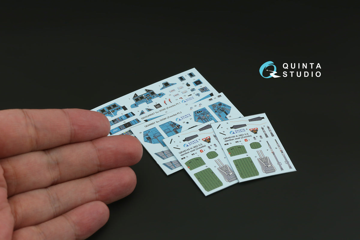 Sukhoi Su-30SM 3D-Printed & coloured Interior on decal paper (designed to be used with Zvezda kits)