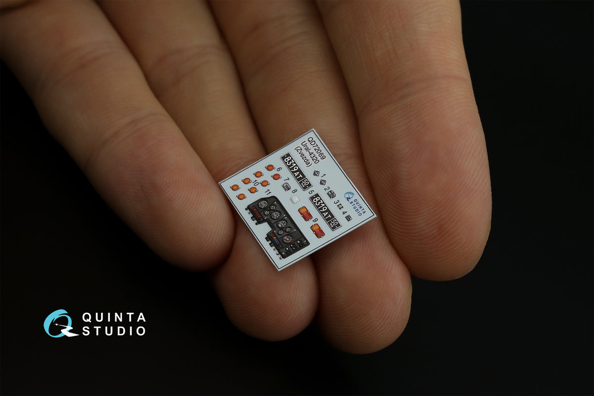URAL 4320 3D-Printed coloured Interior on decal paper (designed to be used with Zvezda kits)