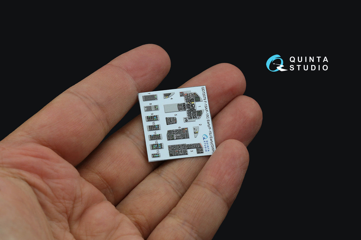 McDonnell F-15C Eagle 3D-Printed coloured Interior on decal paper (designed to be used with Great Wall Hobby kits)