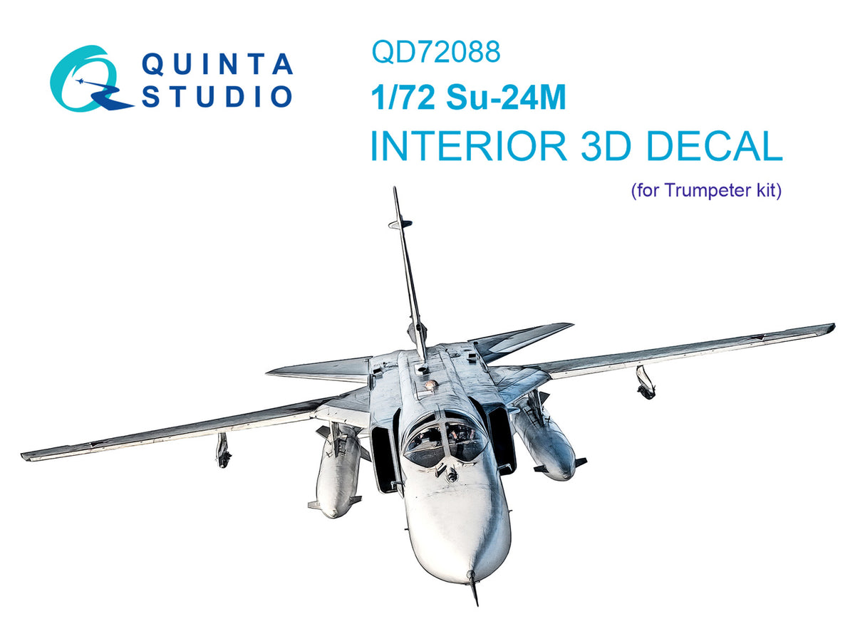 Sukhoi Su-24M 3D-Printed coloured Interior on decal paper (designed to be used with Trumpeter kits)