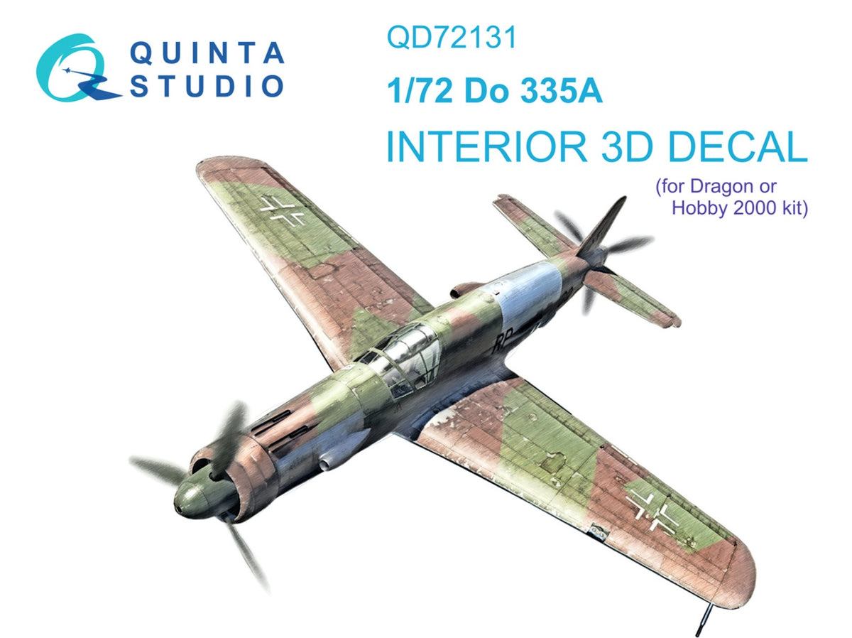 Dornier Do-335A 3D-Printed coloured Interior on decal paper (designed to be used with Dragon and Hobby 2000 kits)[Do-335A-0 Do-335A-1 Do-335A-10]