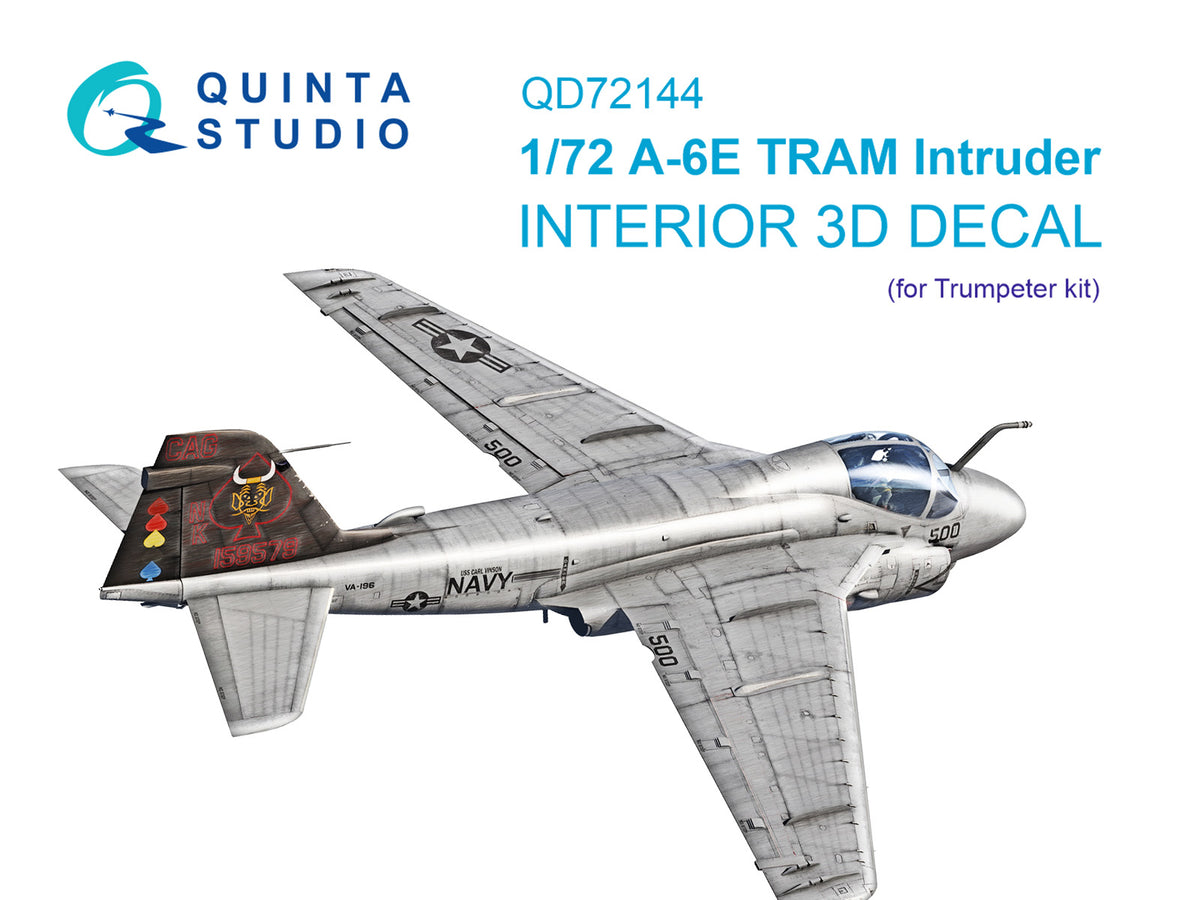 Grumman A-6E TRAM Intruder 3D-Printed & coloured Interior on decal paper (designed to be used with Trumpeter kits)