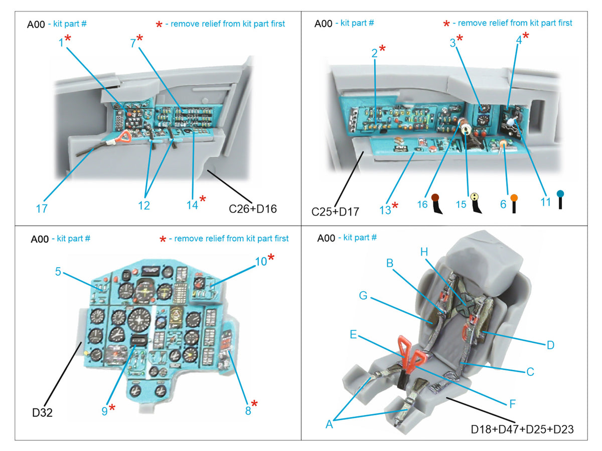 Mikoyan MiG-25RBF 3D-Printed & coloured Interior on decal paper (designed to be used with ICM UA UK kits)