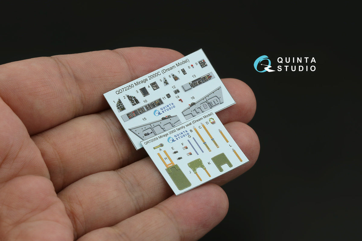 Dassault_Mirage 2000C 3D-Printed & coloured Interior on decal paper (designed to be used with Dream Model kits)