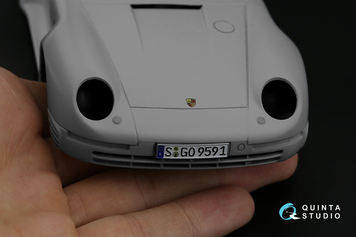 Porsche 959 3D-Printed coloured Interior on decal paper (designed to be used with Tamiya kits) (Small version)