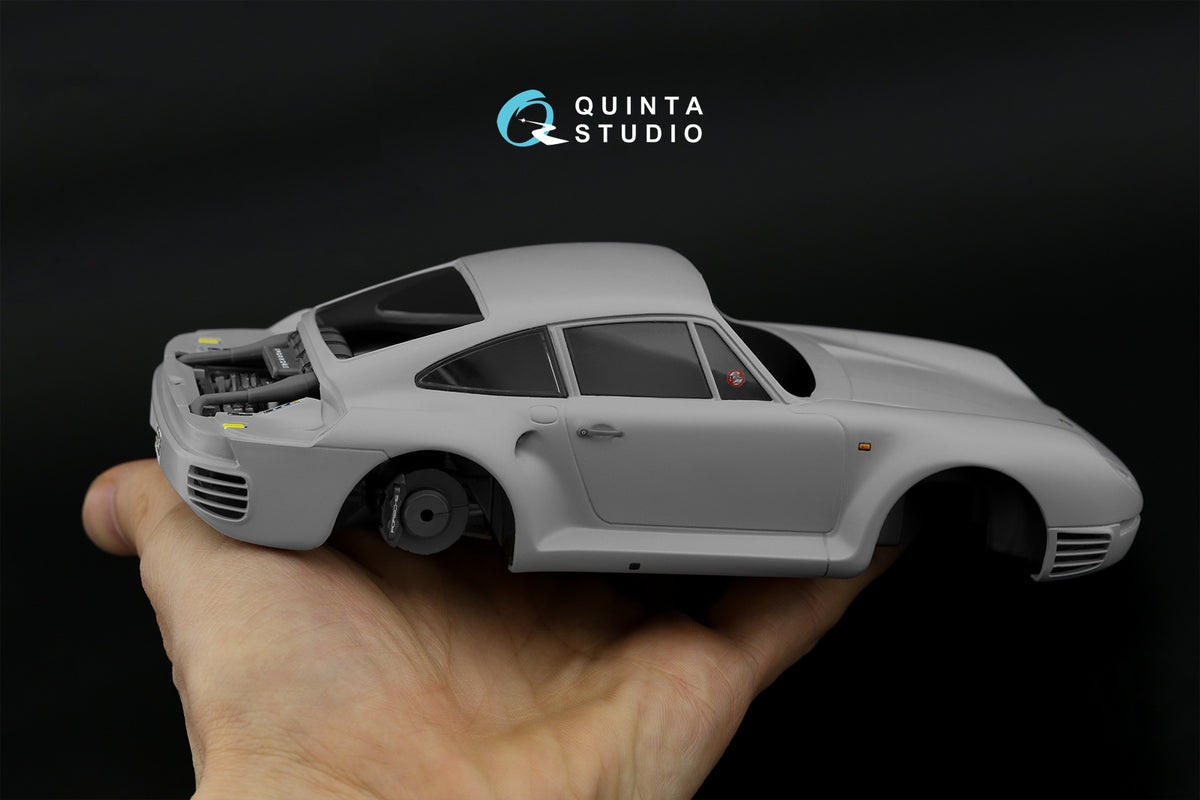 Porsche 959 3D-Printed coloured Interior on decal paper (designed to be used with Tamiya kits) (Small version)