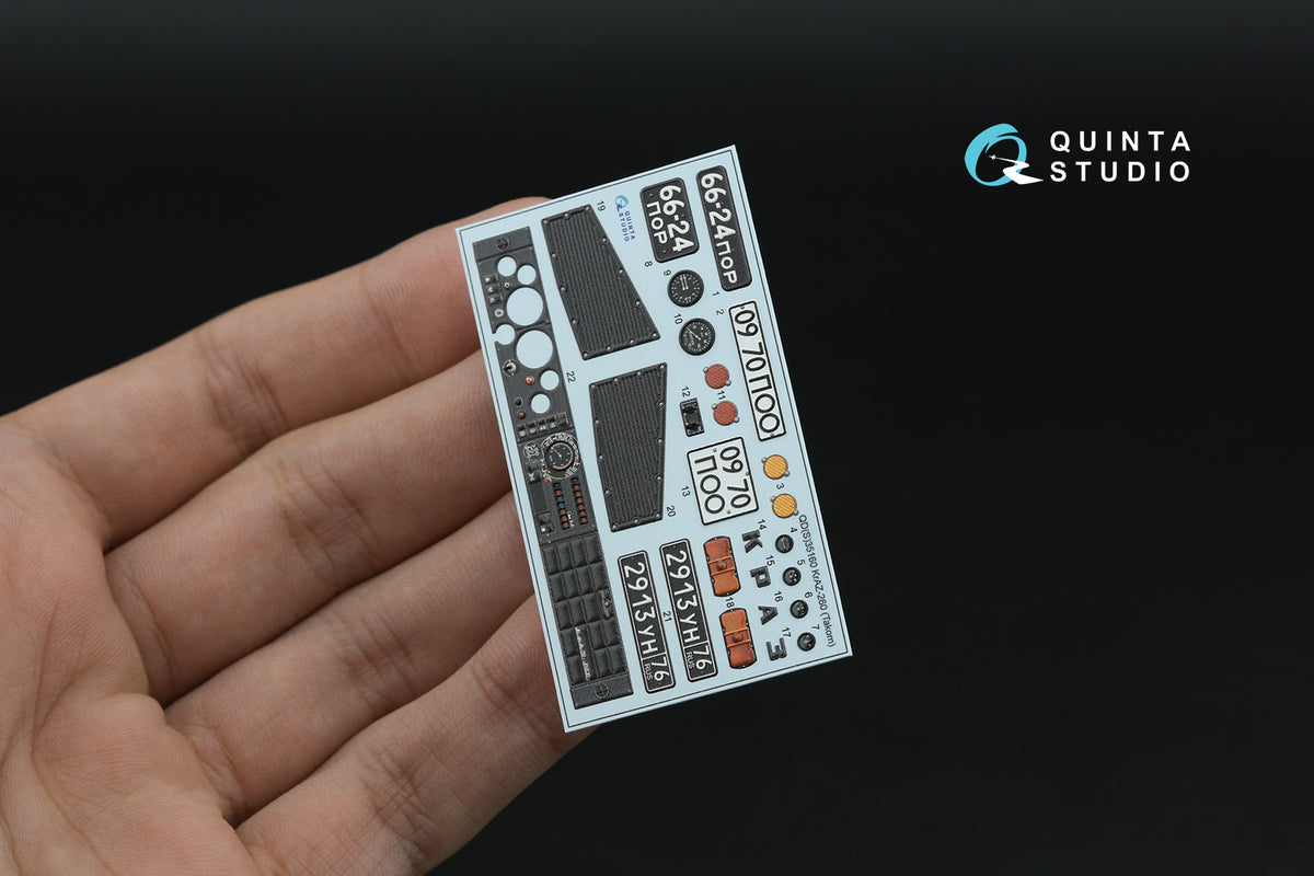 KrAZ-260 3D-Printed & coloured Interior on decal paper (designed to be used with Takom kits) (Small version)