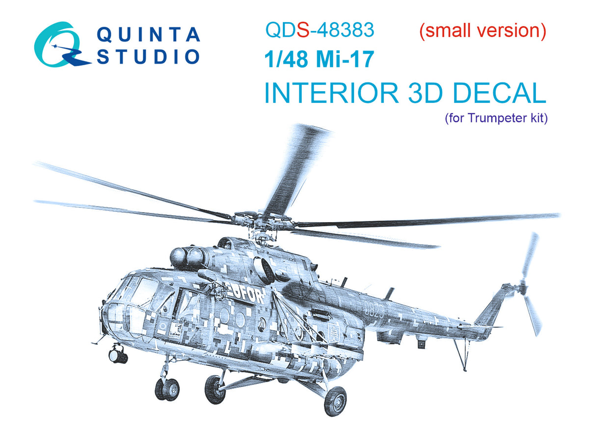 Mil Mi-17 3D-Printed coloured Interior on decal paper (designed to be used with Trumpeter kits) (SMALL VERSION)