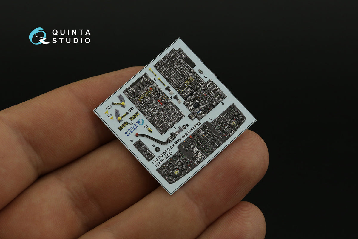 Westland Sea King HU.5 3D-Printed coloured Interior on decal paper (designed to be used with Airfix kits) (Small version)