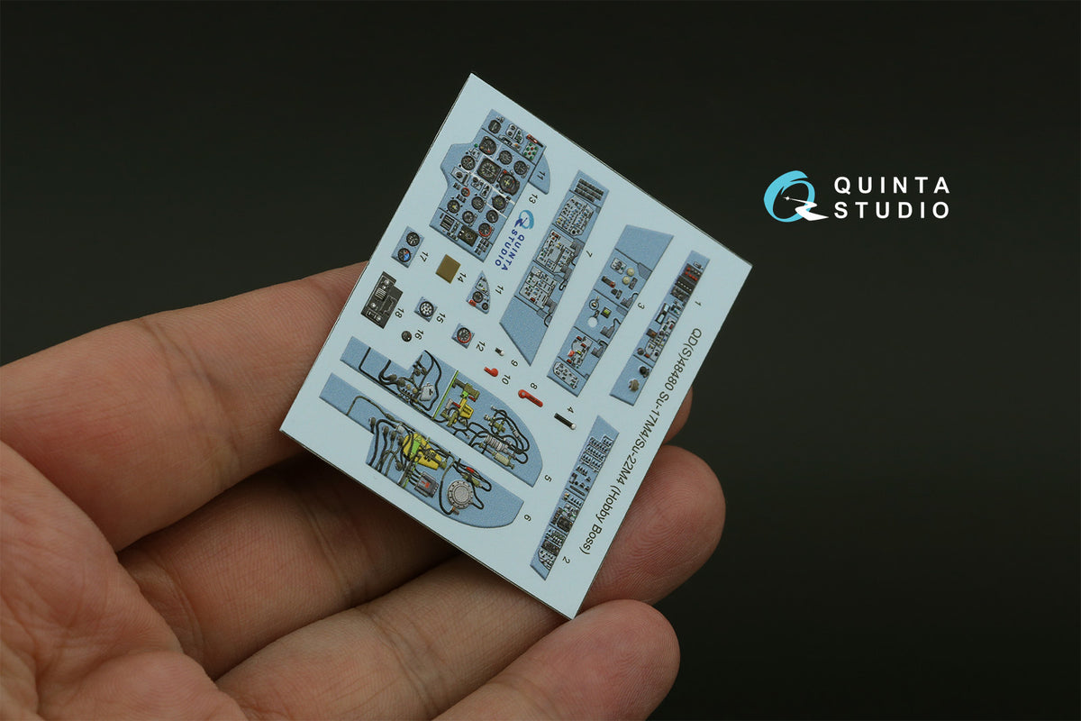 Sukhoi Su-17M4/Su-22M4 3D-Printed coloured Interior on decal paper (designed to be used with Hobby Boss kits) (Small version)