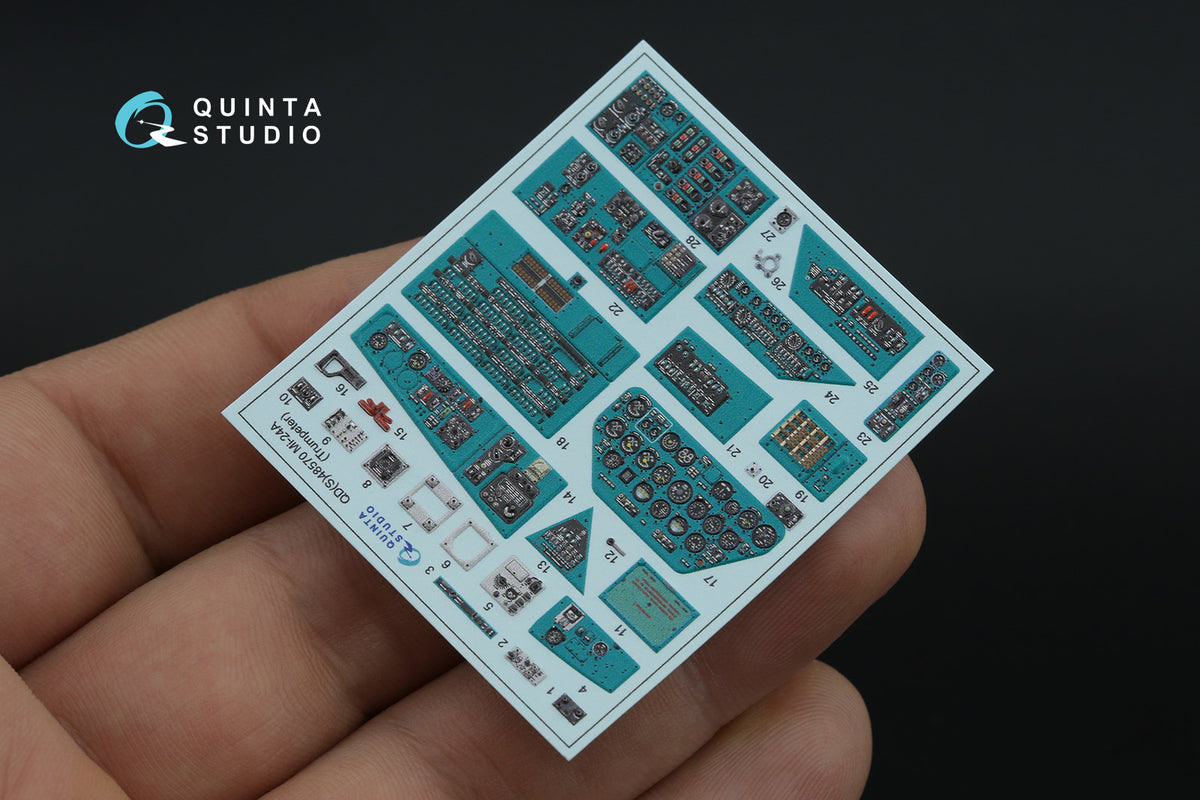 Mil Mi-24A 3D-Printed & coloured Interior on decal paper (designed to be used with Trumpeter kits) (small version)