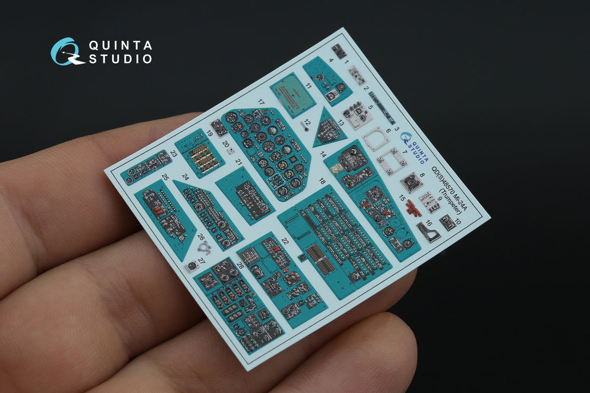 Mil Mi-24A 3D-Printed & coloured Interior on decal paper (designed to be used with Trumpeter kits) (small version)