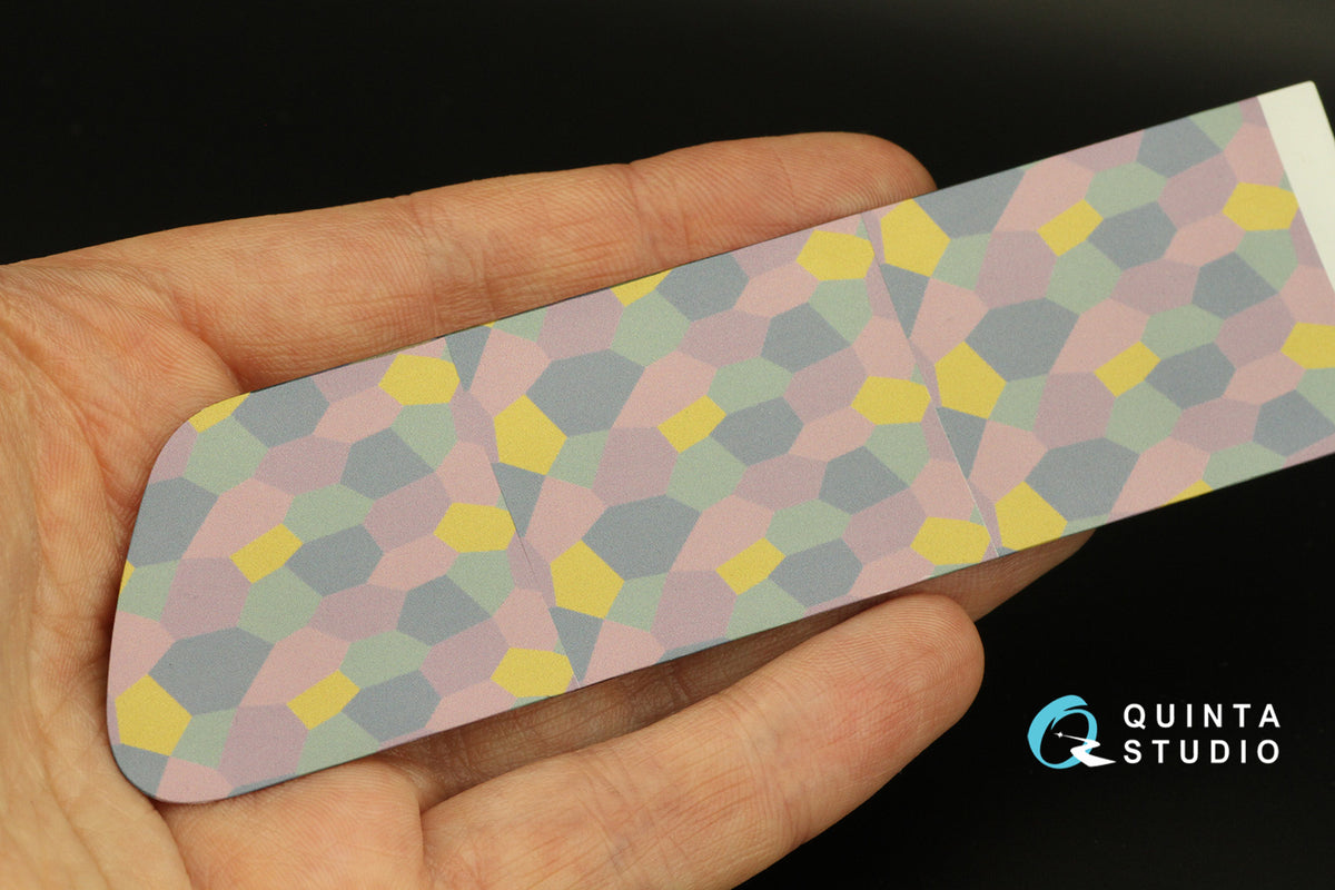 German WWI 5-Colour Lozenge (lower surface) Semi-transparent ultra-thin waterslide decal for exterior surfaces