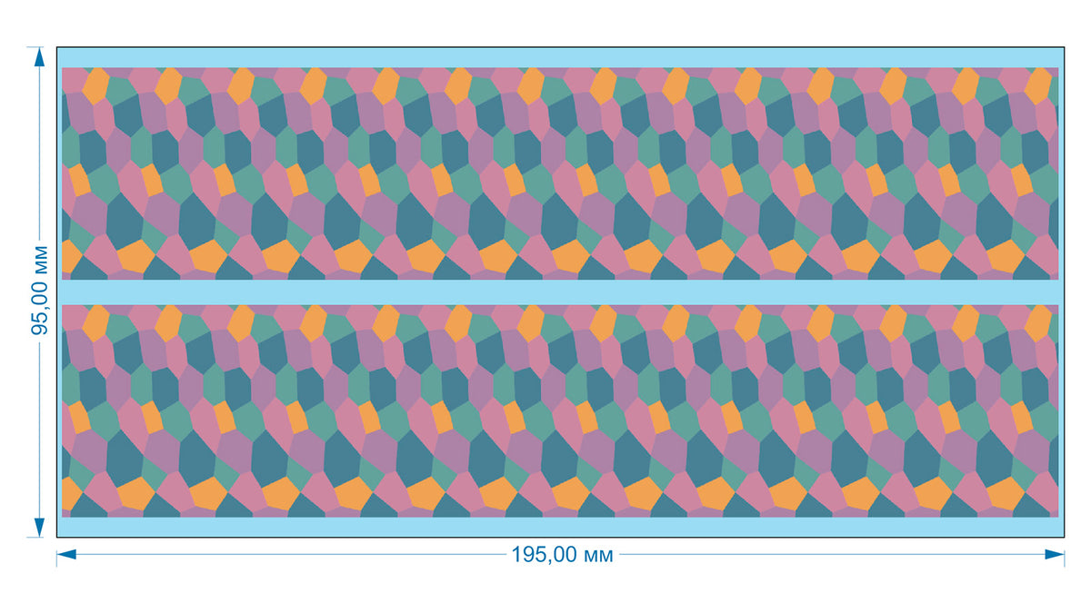 German WWI 5-Colour Lozenge (lower surface) Semi-transparent ultra-thin waterslide decal for exterior surfaces