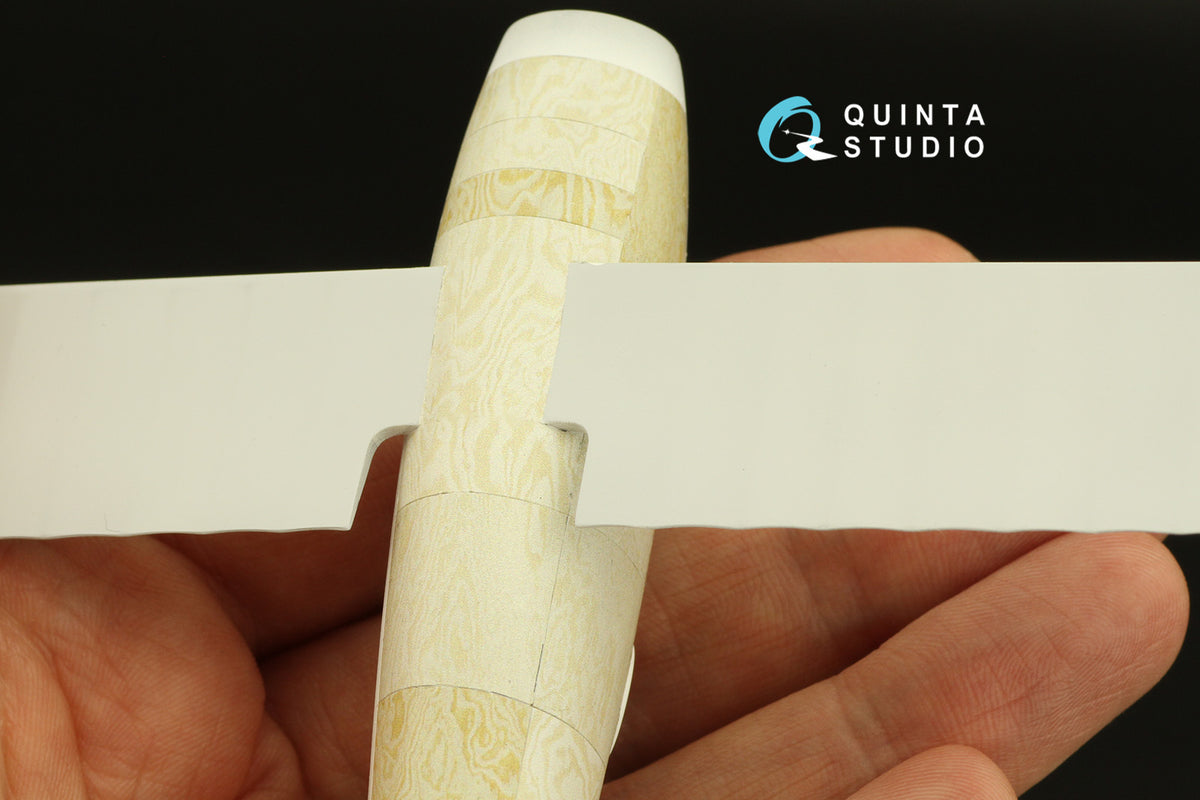 Light plywood, shaded Semi-transparent ultra-thin waterslide decal for exterior surfaces
