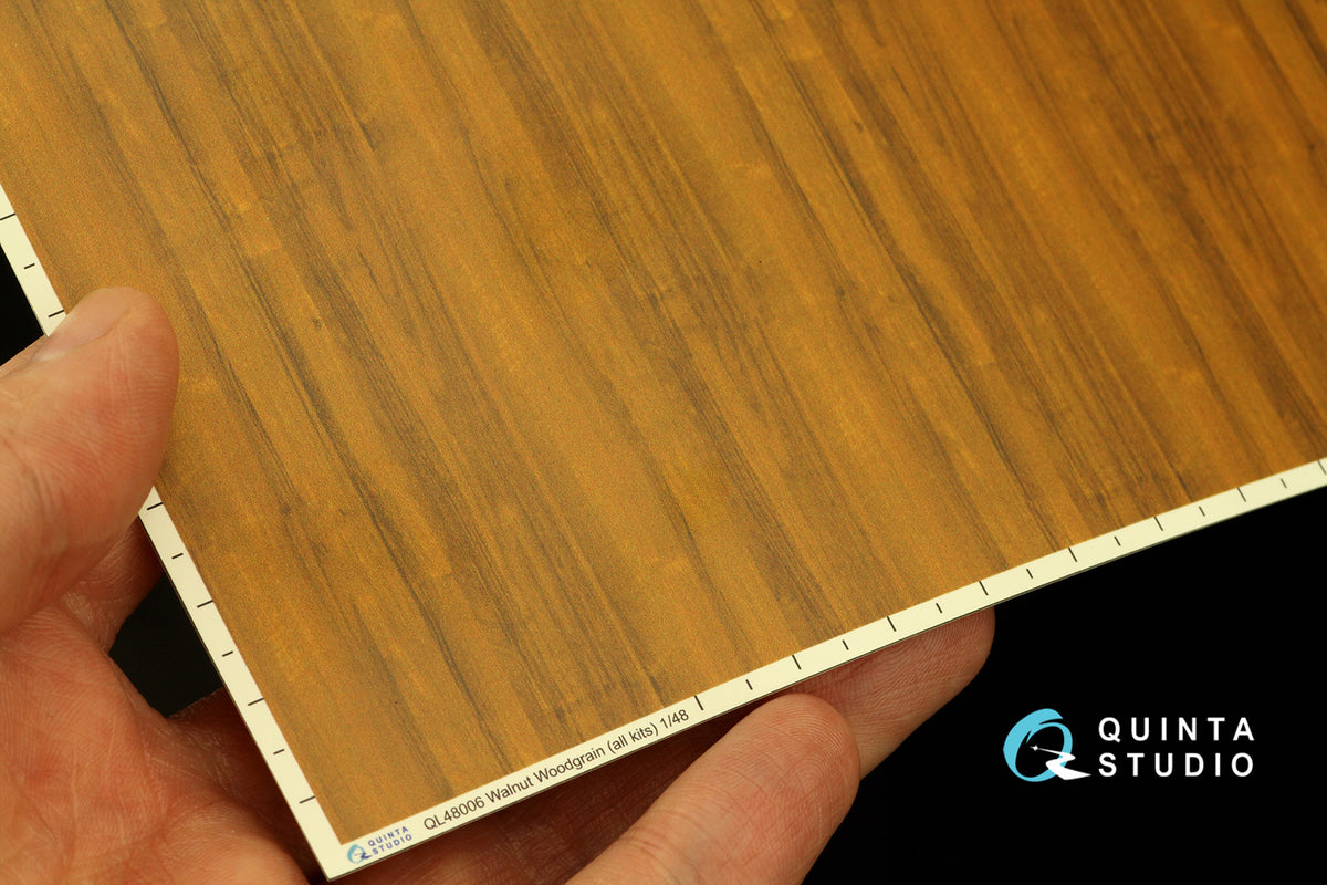 Walnut Woodgrain (all kits) Semi-transparent ultra-thin waterslide decal for exterior surfaces