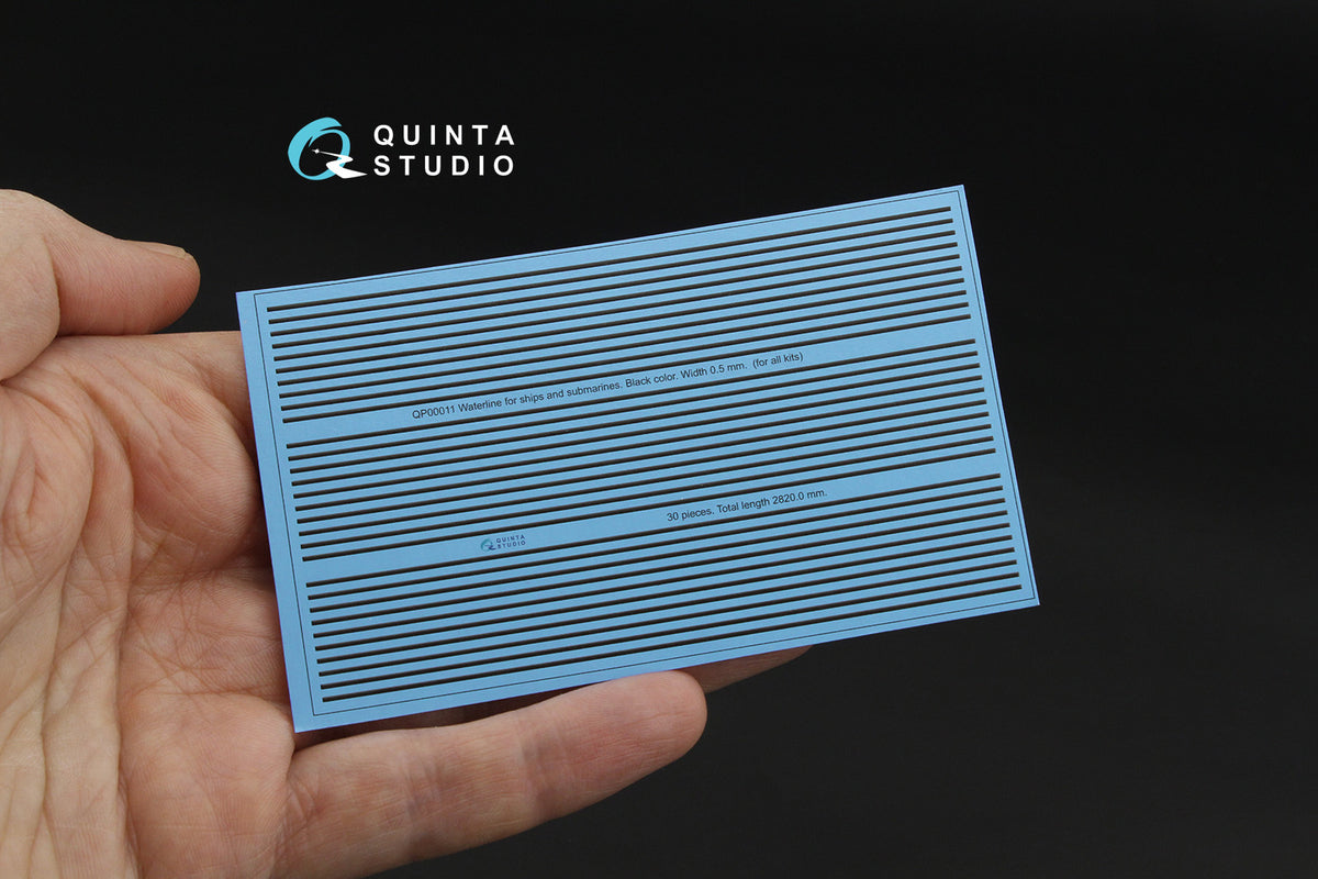 Black stripes/waterlines. Width 0.5 mm, length 2820 mm. (for all kits)