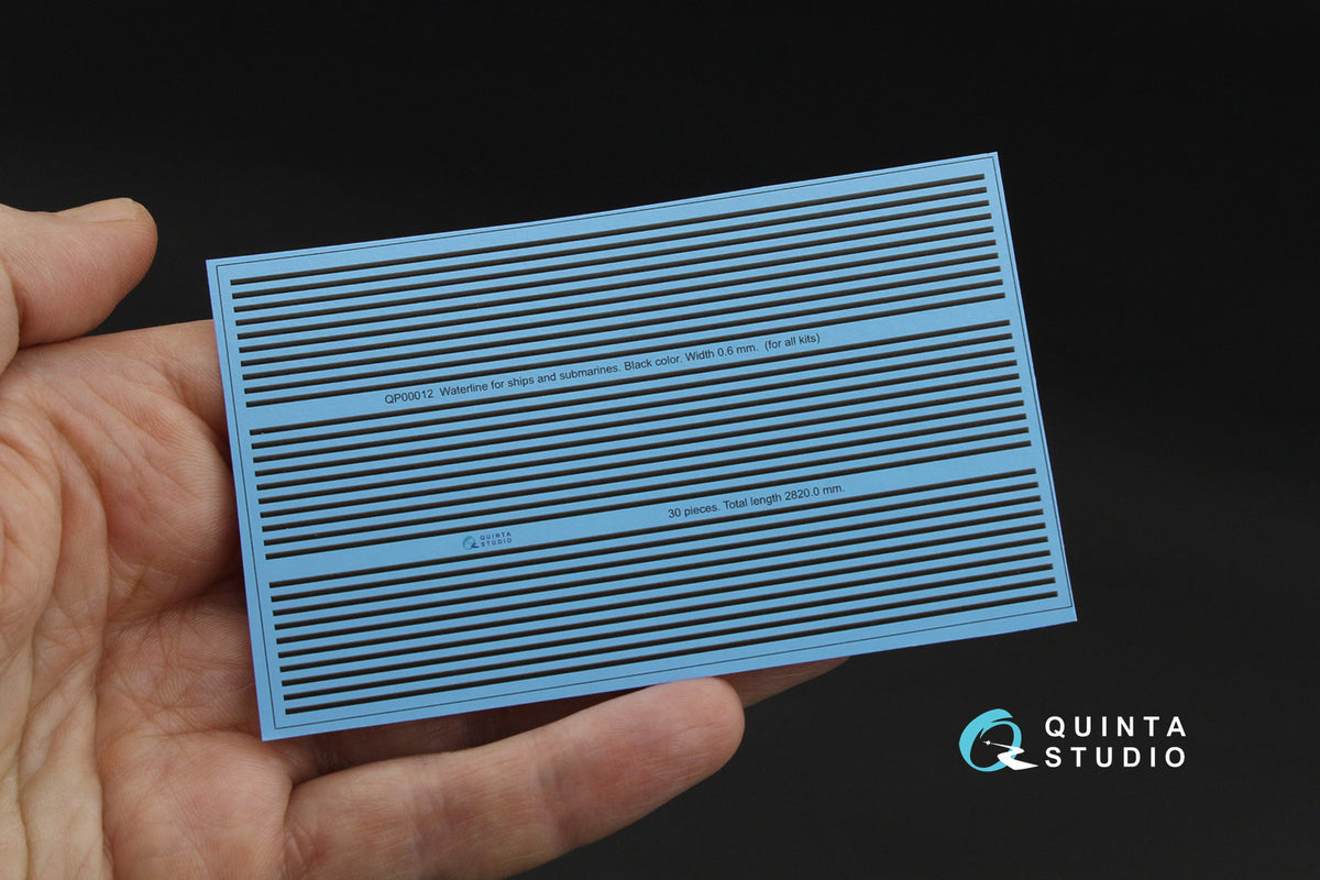Black stripes/waterlines. Width 0.6 mm, length 2820 mm. (for all kits)