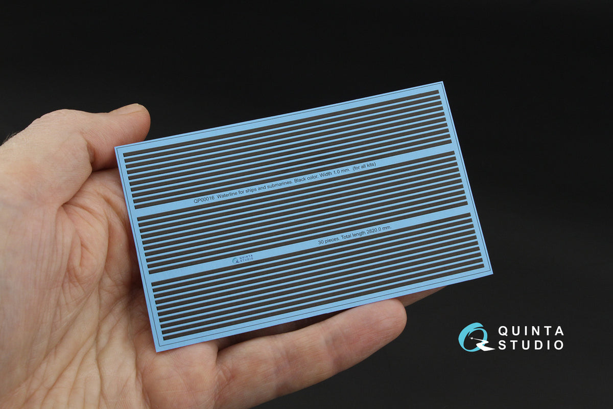 Black stripes/waterlines. Width 1.0 mm, length 2820 mm. (for all kits)