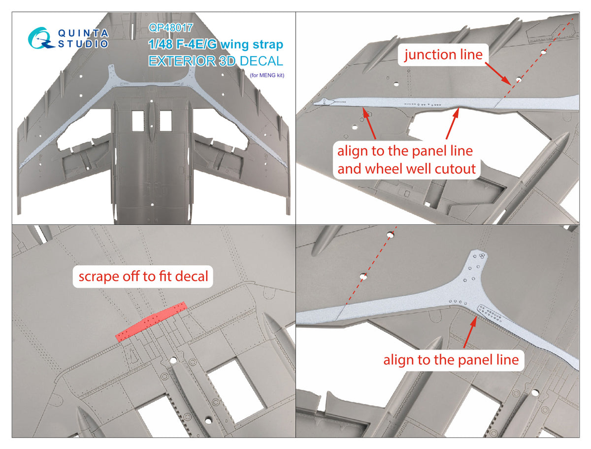 McDonnell F-4E/G Phantom wing strap (designed to be used with Meng Models kits)[F-4G]