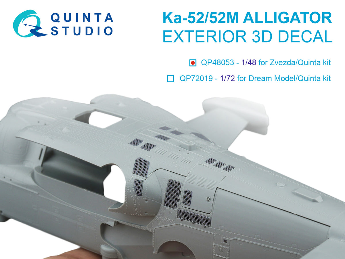 Kamov Ka-52/Ka-52M Exterior (designed to be used with Quinta Studio and Zvezda kits)