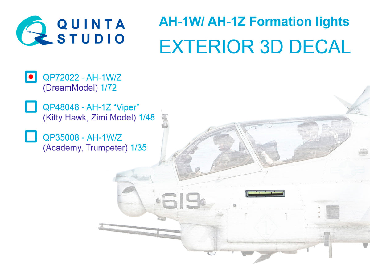 Bell AH-1W/AH-1Z Formation (slime) lights (designed to be used with Dream Model kits)