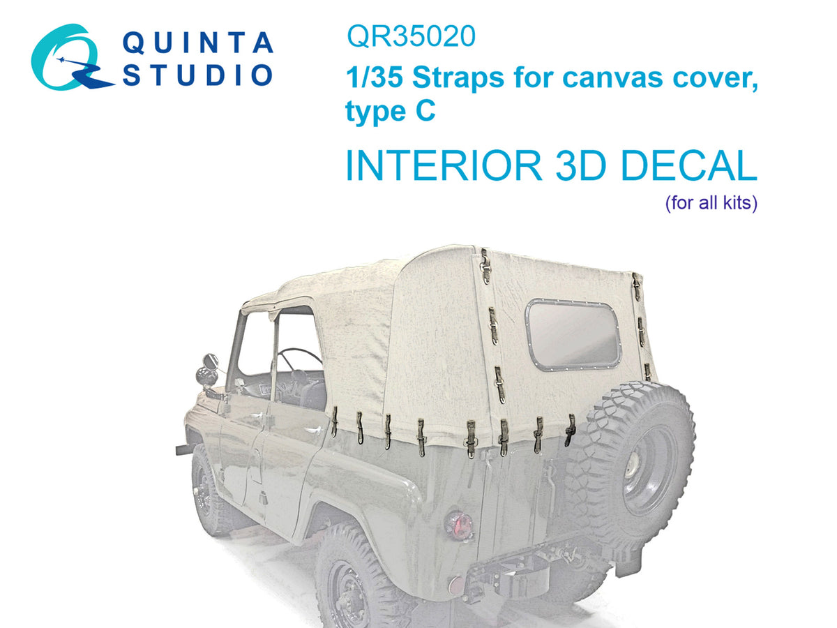 Straps for canvas cover, type C