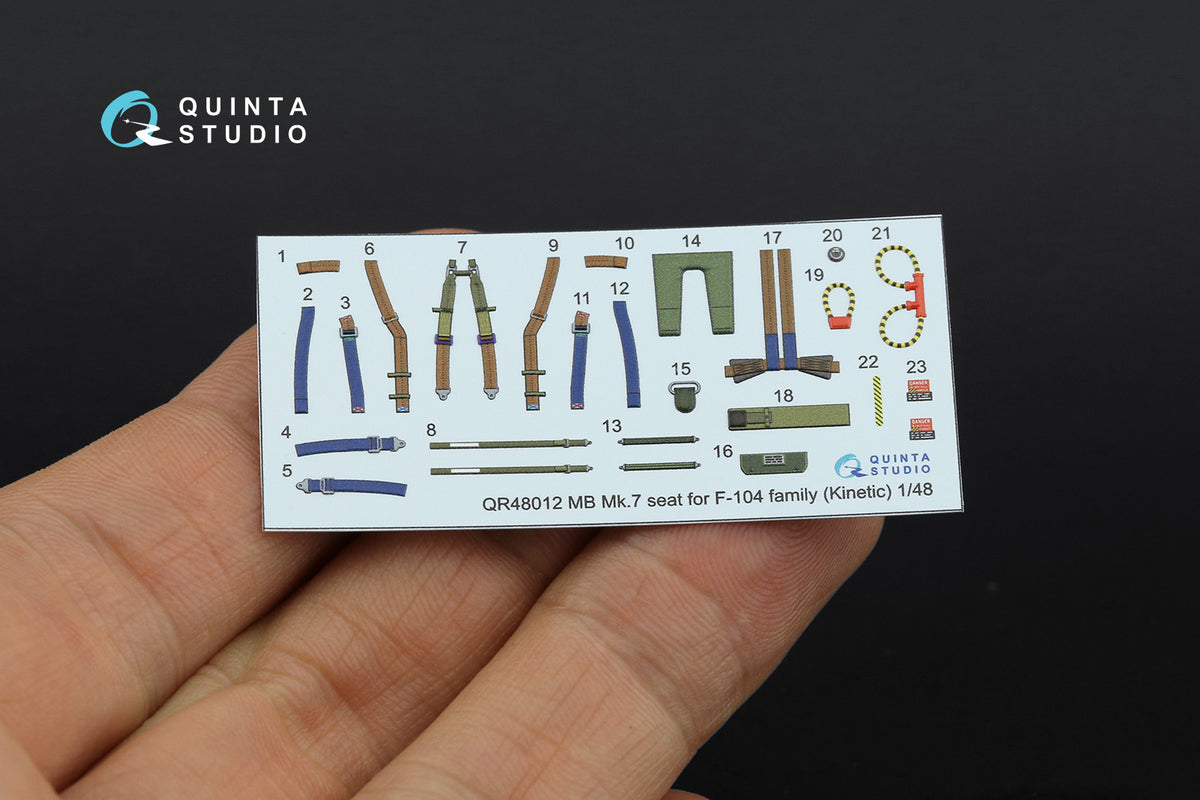 MB Mk.7 seat for Lockheed F-104 family (designed to be used with Kinetic Model kits)