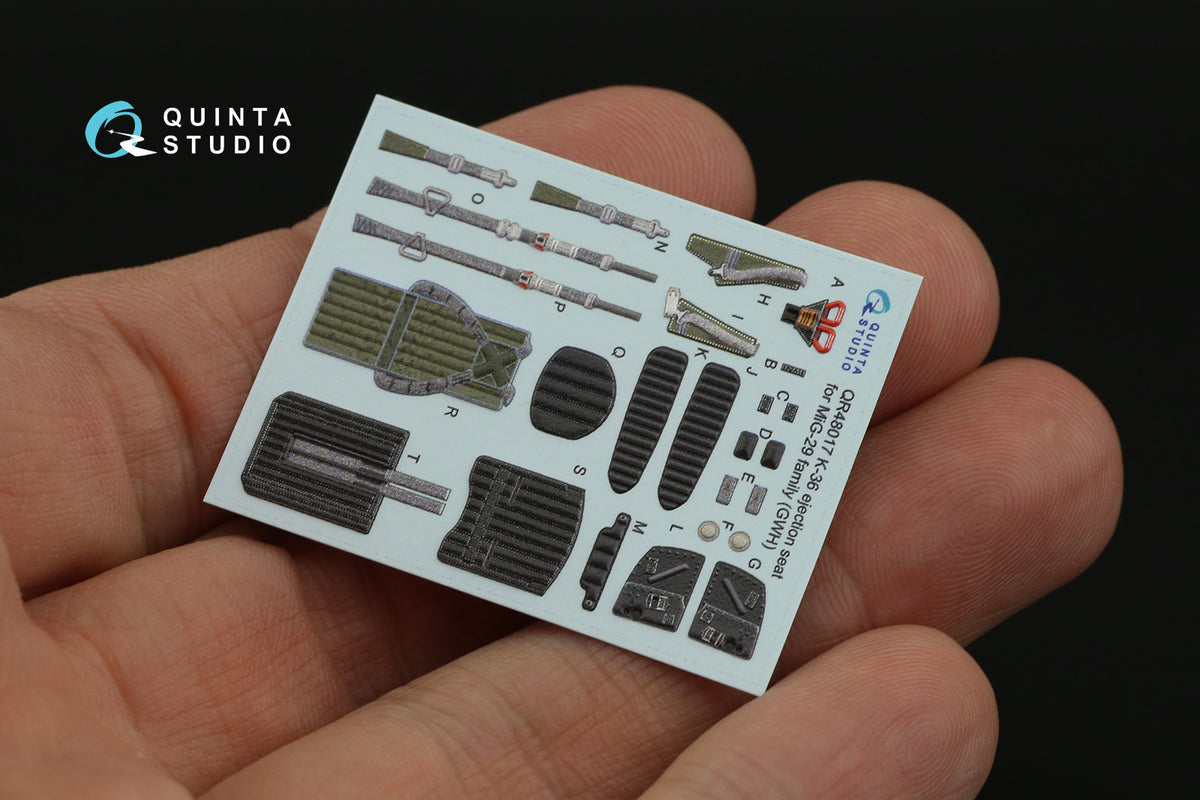 K-36 ejection seat for Mikoyan MiG-29 family (designed to be used with Great Wall Hobby kits)